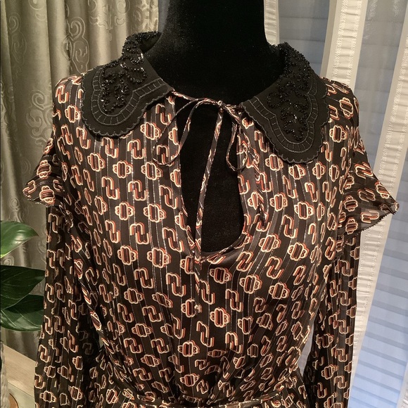 MAJE Rinette Silk Blend Dress - Picture 4 of 6